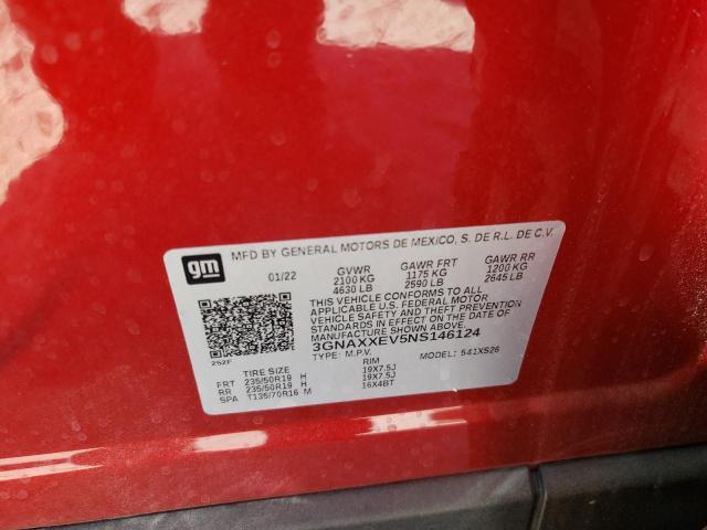 Photo 10 from auction – 2022 CHEVROLET EQUINOX PR with VIN 3GNAXXEV5NS146124