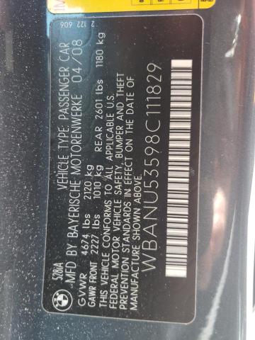 Photo 10 from auction – 2008 BMW 528 I with VIN WBANU53598C111829