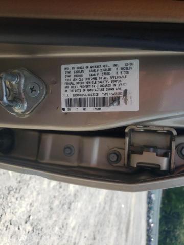 Photo 10 from auction – 2007 HONDA ACCORD EX with VIN 1HGCM66567A047305