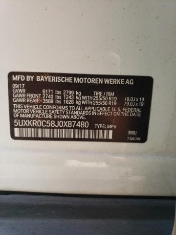 Photo 10 from auction – 2018 BMW X5 XDRIVE3 with VIN 5UXKR0C58J0X87480