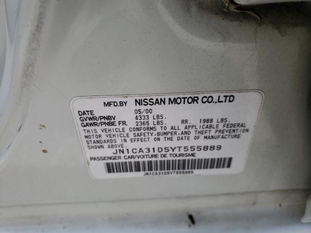 Photo 10 from auction – 2000 NISSAN MAXIMA GLE with VIN JN1CA31D5YT555889