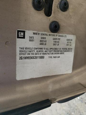 Photo 10 from auction – 2002 CHEVROLET IMPALA LS with VIN 2G1WH55KX29119069