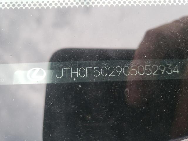 Photo 10 from auction – 2012 LEXUS IS 250 with VIN JTHCF5C29C5052934