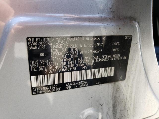 Photo 10 from auction – 2017 TOYOTA RAV4 LE with VIN 2T3ZFREV0HW401179