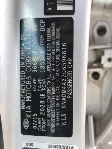 Photo 10 from auction – 2016 KIA RIO LX with VIN KNADM4A37G6596816