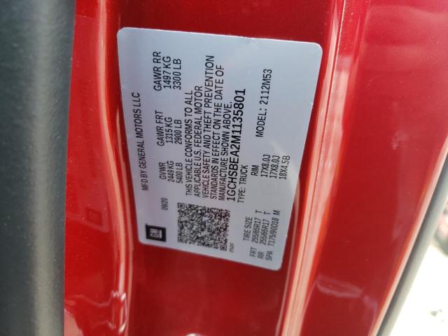 Photo 10 from auction – 2021 CHEVROLET COLORADO with VIN 1GCHSBEA2M1135801