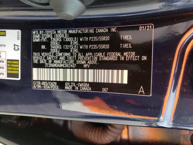 Photo 10 from auction – 2021 LEXUS RX 450H with VIN 2T2HGMDA8MC062407