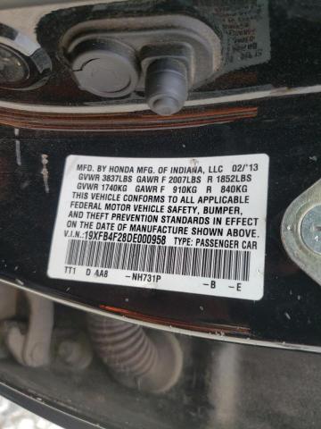 Photo 10 from auction – 2013 HONDA CIVIC HYBR with VIN 19XFB4F28DE000958