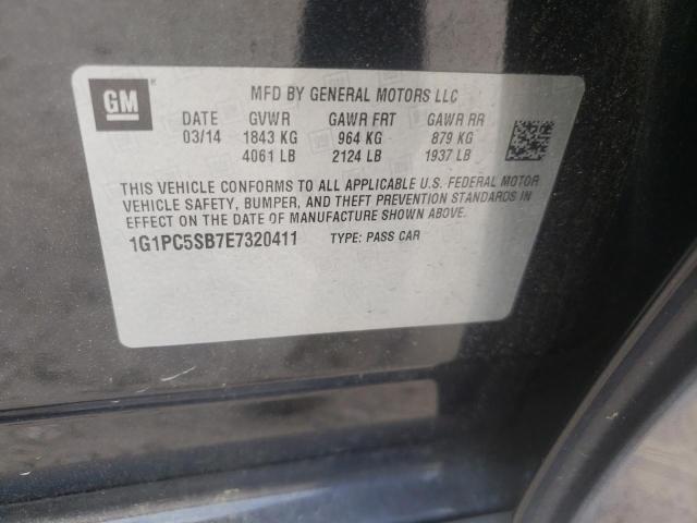 Photo 10 from auction – 2014 CHEVROLET CRUZE LT with VIN 1G1PC5SB7E7320411