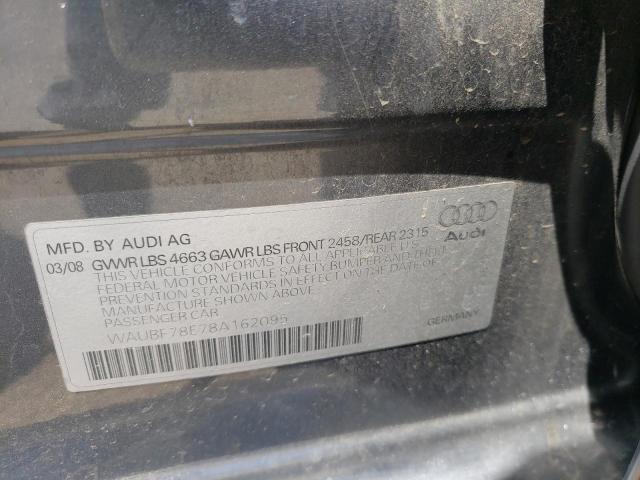 Zdjęcie 10 z aukcji – 2008 AUDI A4 S-LINE z VIN WAUBF78E78A162095