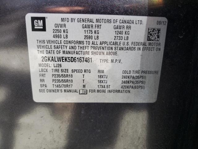 Photo 10 from auction – 2013 GMC TERRAIN SL with VIN 2GKALWEK5D6167481