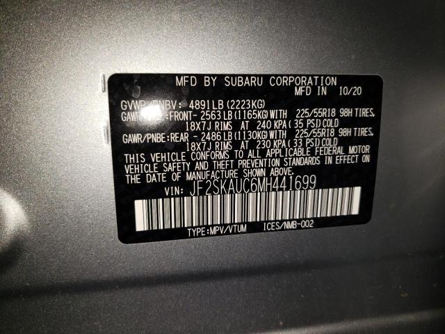 Photo 10 from auction – 2021 SUBARU FORESTER L with VIN JF2SKAUC6MH441699