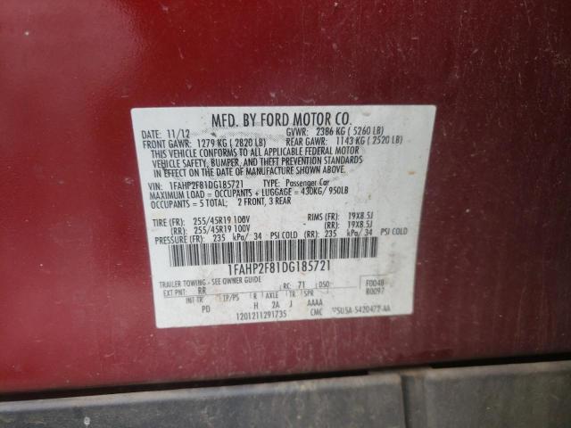 Photo 10 from auction – 2013 FORD TAURUS LIM with VIN 1FAHP2F81DG185721