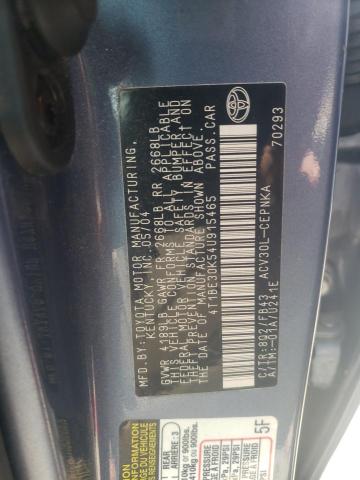 Photo 10 from auction – 2004 TOYOTA CAMRY LE with VIN 4T1BE30K54U915465