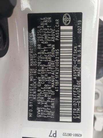 Photo 10 from auction – 2015 TOYOTA CAMRY LE with VIN 4T1BF1FK2FU082185