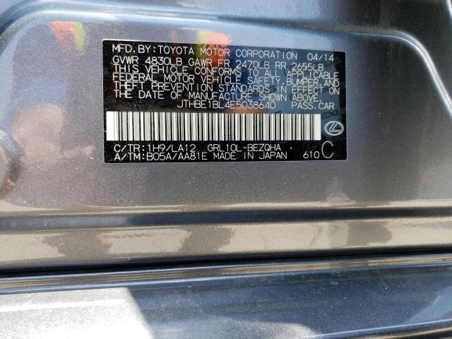 Photo 10 from auction – 2014 LEXUS GS 350 with VIN JTHBE1BL4E5038640