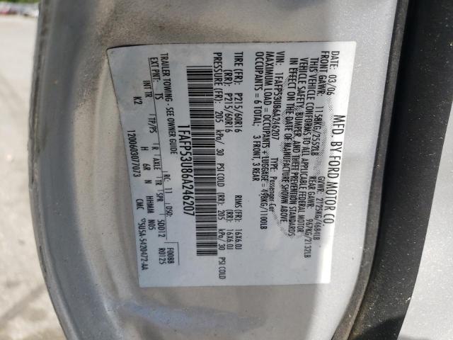 Photo 10 from auction – 2006 FORD TAURUS SE with VIN 1FAFP53U86A246207