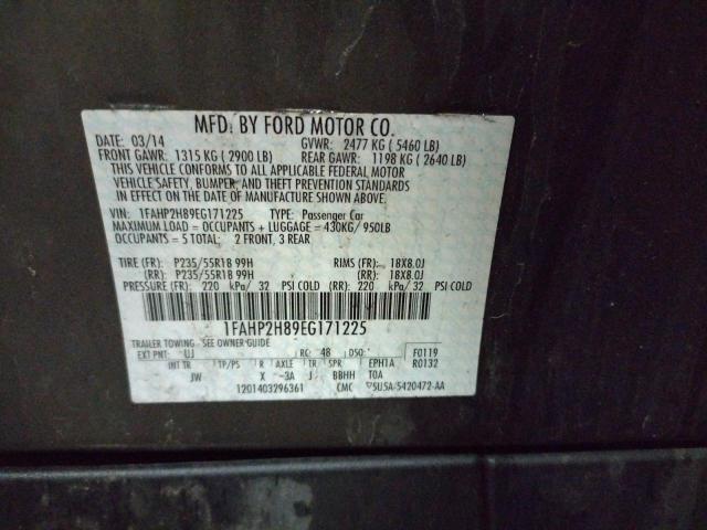 Photo 10 from auction – 2014 FORD TAURUS SEL with VIN 1FAHP2H89EG171225