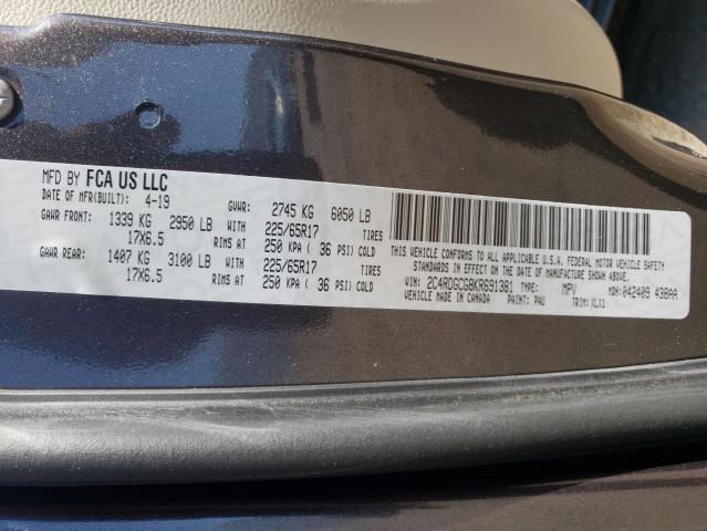 Photo 10 from auction – 2019 DODGE GRAND CARA with VIN 2C4RDGCG8KR691381
