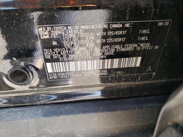 Photo 10 from auction – 2020 TOYOTA RAV4 LE with VIN 2T3G1RFV7LC137585