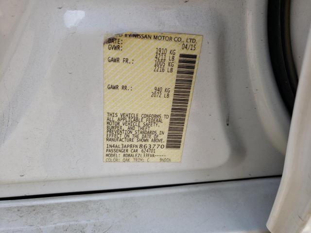Photo 10 from auction – 2015 NISSAN ALTIMA 2.5 with VIN 1N4AL3AP8FN863770