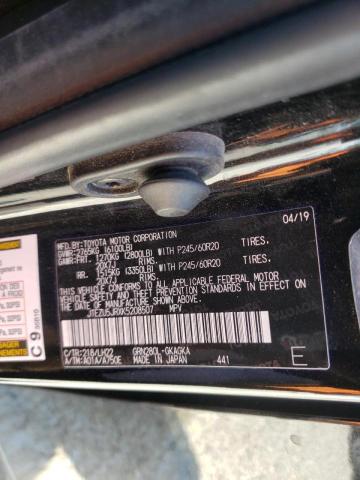 Photo 10 from auction – 2019 TOYOTA 4RUNNER SR with VIN JTEZU5JRXK5208507