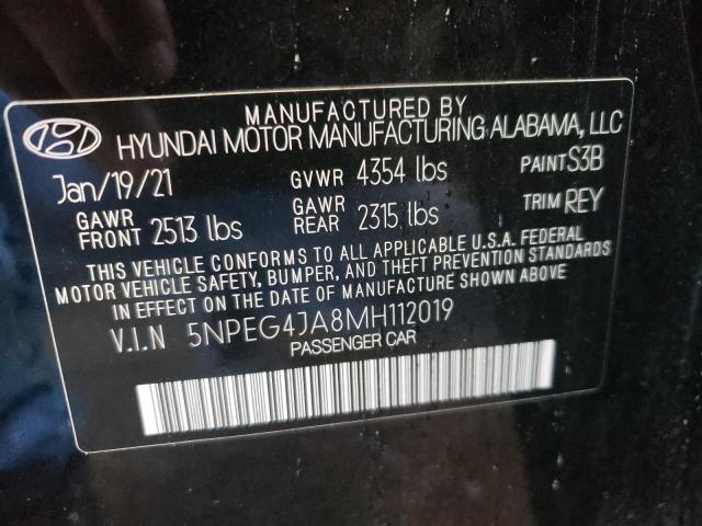 Photo 10 from auction – 2021 HYUNDAI SONATA SE with VIN 5NPEG4JA8MH112019