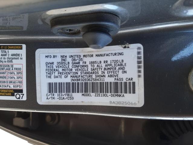 Photo 10 from auction – 2006 TOYOTA COROLLA with VIN 1NXBR32E06Z584311