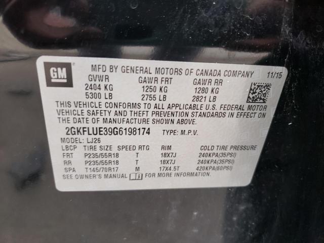 Photo 10 from auction – 2016 GMC TERRAIN SL with VIN 2GKFLUE39G6198174