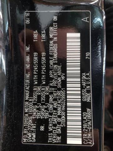 Photo 10 from auction – 2016 TOYOTA HIGHLANDER with VIN 5TDDKRFH4GS299951