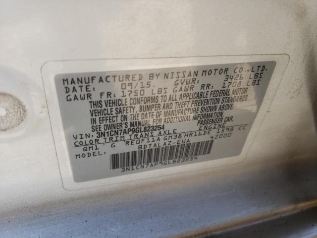 صورة رقم 10 من المزاد - 2016 NISSAN VERSA مع VIN 3N1CN7AP9GL823254
