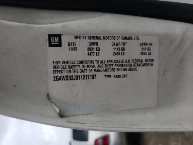 Photo 10 from auction – 2001 BUICK CENTURY with VIN 2G4WS52J911217197
