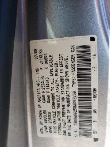 Photo 10 from auction – 2008 ACURA TL with VIN 19UUA66258A053259