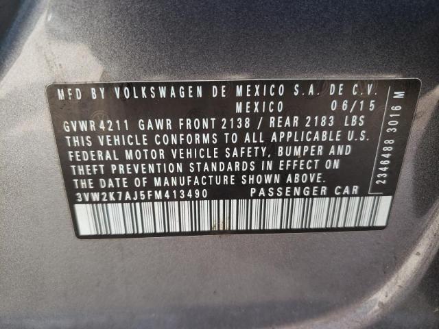 Photo 10 from auction – 2015 VOLKSWAGEN JETTA BASE with VIN 3VW2K7AJ5FM413490
