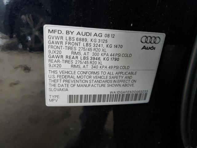 Photo 10 from auction – 2013 AUDI Q7 PRESTIG with VIN WA1DGAFE5DD003233