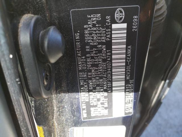 Photo 10 from auction – 2004 TOYOTA CAMRY LE with VIN 4T1BF30K94U074781