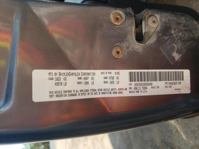 Photo 10 from auction – 2005 DODGE NEON SXT with VIN 1B3ES56CX5D282499