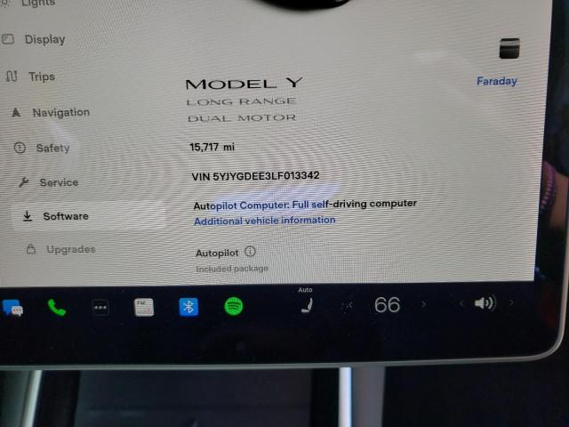 Photo 8 from auction – 2020 TESLA MODEL Y with VIN 5YJYGDEE3LF013342