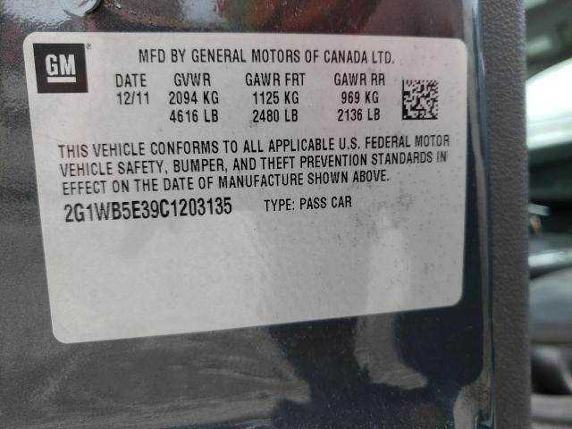 Photo 10 from auction – 2012 CHEVROLET IMPALA LT with VIN 2G1WB5E39C1203135
