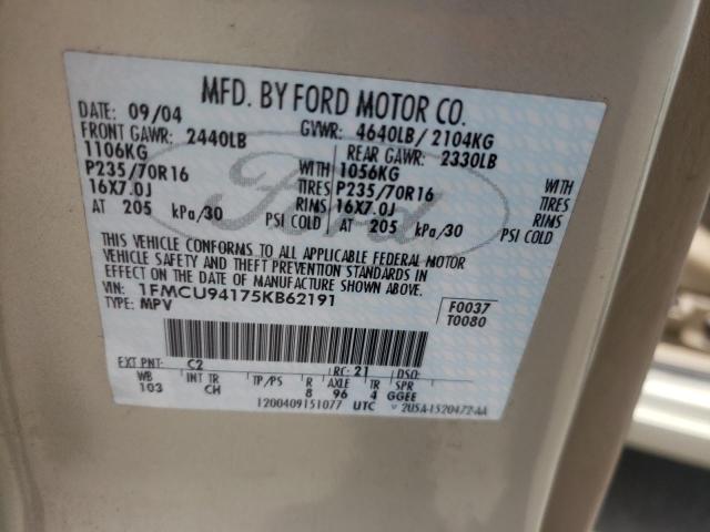 Photo 10 from auction – 2005 FORD ESCAPE LIM with VIN 1FMCU94175KB62191