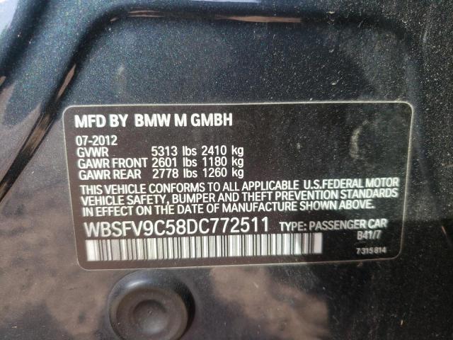 Photo 10 from auction – 2013 BMW M5 with VIN WBSFV9C58DC772511