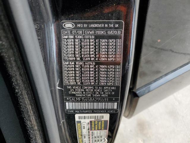 Photo 10 from auction – 2008 LAND ROVER RANGE ROVE with VIN SALMF15458A295533