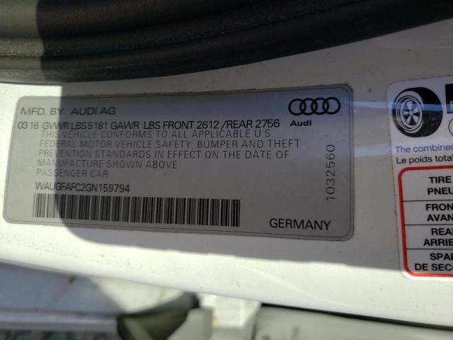 Photo 10 from auction – 2016 AUDI A6 PREMIUM with VIN WAUGFAFC2GN159794