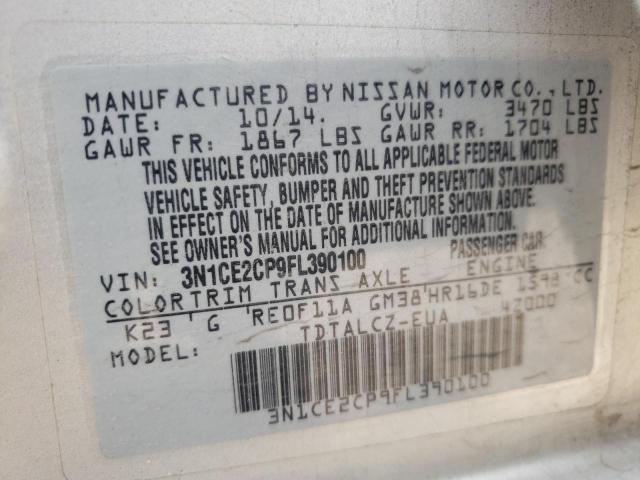 Photo 10 from auction – 2015 NISSAN VERSA NOTE with VIN 3N1CE2CP9FL390100