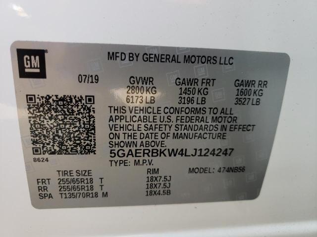 Photo 10 from auction – 2020 BUICK ENCLAVE ES with VIN 5GAERBKW4LJ124247