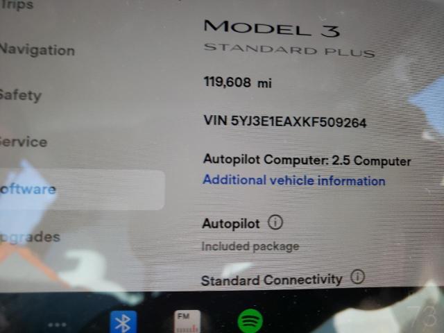Photo 8 from auction – 2019 TESLA MODEL 3 with VIN 5YJ3E1EAXKF509264