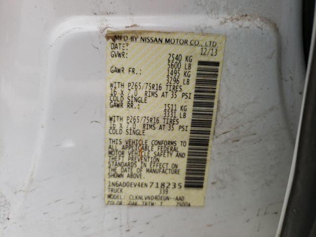 Photo 10 from auction – 2014 NISSAN FRONTIER S with VIN 1N6AD0EV4EN718235