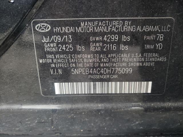 Photo 10 from auction – 2013 HYUNDAI SONATA GLS with VIN 5NPEB4AC4DH775099