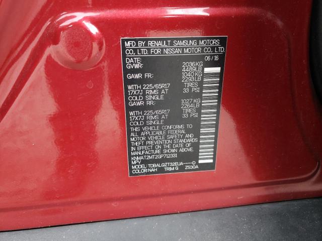 Photo 10 from auction – 2016 NISSAN ROGUE S with VIN KNMAT2MT2GP712331