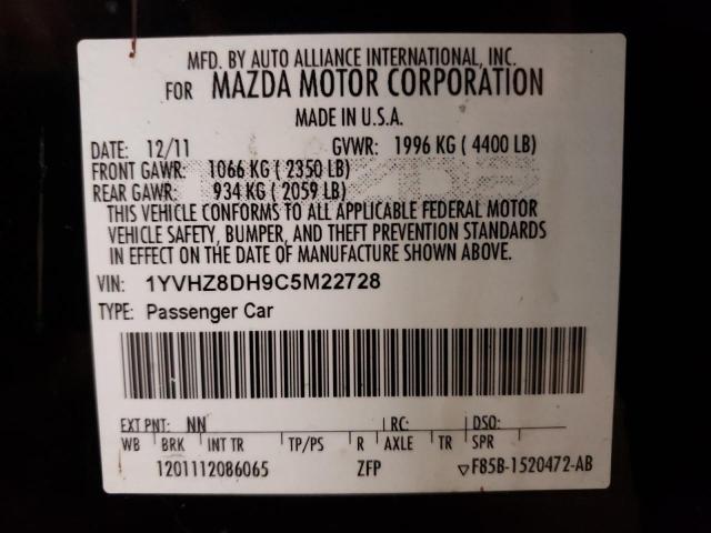 Photo 10 from auction – 2012 MAZDA 6 I with VIN 1YVHZ8DH9C5M22728